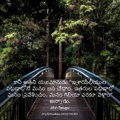 Picture 03 - న్యాయాధిపతులు 19:12 TELIRV - కానీ అతని - Bible Verse Picture
