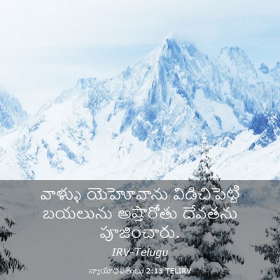 Picture 03 - న్యాయాధిపతులు 2:13 TELIRV - వాళ్ళు యెహోవాను - Bible Verse Picture