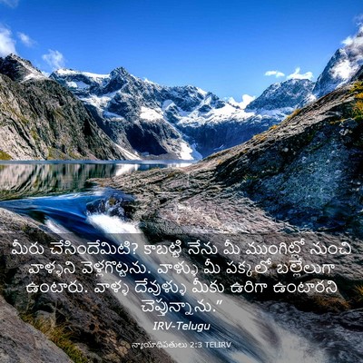 Picture 03 - న్యాయాధిపతులు 2:3 TELIRV - మీరు చేసిందేమిటి? - Bible Verse Picture