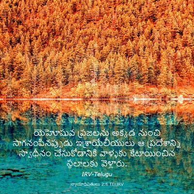Picture 03 - న్యాయాధిపతులు 2:6 TELIRV - యెహోషువ ప్రజలను - Bible Verse Picture
