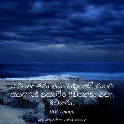 Picture 03 - న్యాయాధిపతులు 20:14 TELIRV - వారంతా తమ తమ - Bible Verse Picture