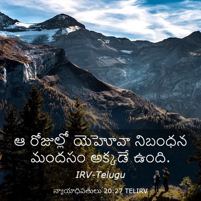 Picture 03 - న్యాయాధిపతులు 20:27 TELIRV - ఆ రోజుల్లో యెహోవా - Bible Verse Picture