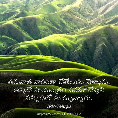 Picture 03 - న్యాయాధిపతులు 21:2 TELIRV - తరువాత వారంతా - Bible Verse Picture