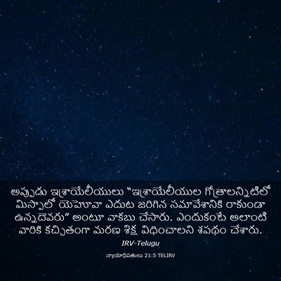Picture 03 - న్యాయాధిపతులు 21:5 TELIRV - అప్పుడు - Bible Verse Picture