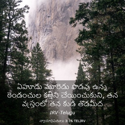 Picture 03 - న్యాయాధిపతులు 3:16 TELIRV - ఏహూదు మూరెడు - Bible Verse Picture