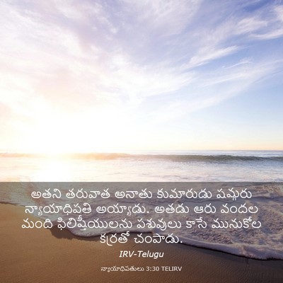 Picture 03 - న్యాయాధిపతులు 3:30 TELIRV - అతని తరువాత అనాతు - Bible Verse Picture