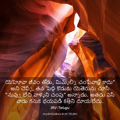 Picture 03 - న్యాయాధిపతులు 8:20 TELIRV - యెహోవా జీవం తోడు, - Bible Verse Picture