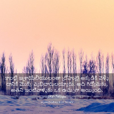 Picture 03 - న్యాయాధిపతులు 8:27 TELIRV - కాబట్టి - Bible Verse Picture