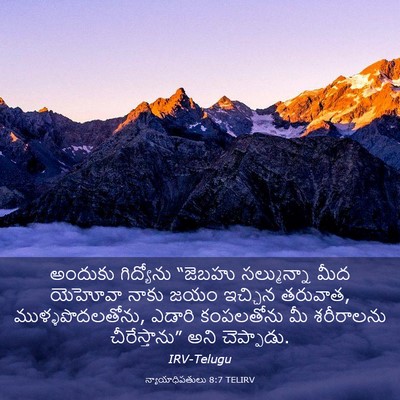 Picture 03 - న్యాయాధిపతులు 8:7 TELIRV - అందుకు గిద్యోను - Bible Verse Picture