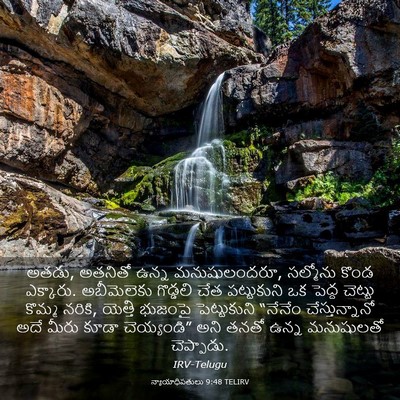 Picture 03 - న్యాయాధిపతులు 9:48 TELIRV - అతడు, అతనితో ఉన్న - Bible Verse Picture