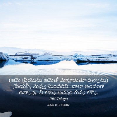 Picture 03 - పరమ 1:15 TELIRV - (ఆమె ప్రియుడు - Bible Verse Picture