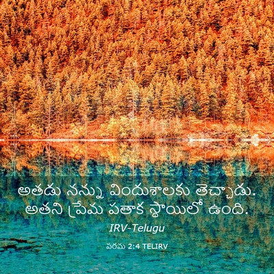 Picture 03 - పరమ 2:4 TELIRV - అతడు నన్ను - Bible Verse Picture