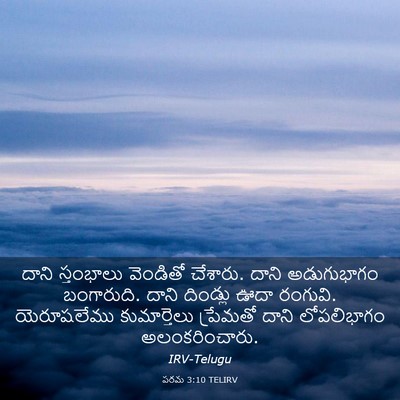 Picture 03 - పరమ 3:10 TELIRV - దాని స్తంభాలు - Bible Verse Picture