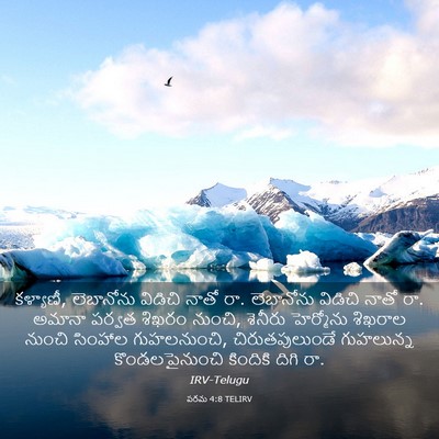 Picture 03 - పరమ 4:8 TELIRV - కళ్యాణీ, లెబానోను - Bible Verse Picture