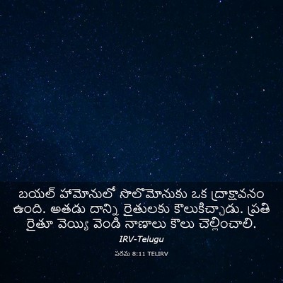Picture 03 - పరమ 8:11 TELIRV - బయల్ హామోనులో - Bible Verse Picture