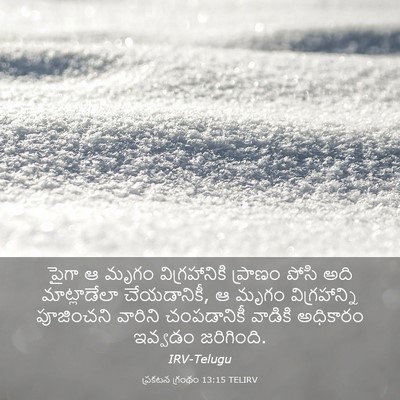 Picture 03 - ప్రకటన గ్రంథం 13:15 TELIRV - పైగా ఆ మృగం - Bible Verse Picture