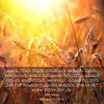 Picture 03 - ప్రకటన గ్రంథం 14:7 TELIRV - అతడు, “మీరు - Bible Verse Picture