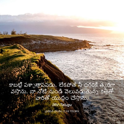 Picture 03 - ప్రకటన గ్రంథం 2:16 TELIRV - కాబట్టి - Bible Verse Picture