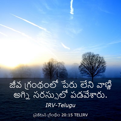 Picture 03 - ప్రకటన గ్రంథం 20:15 TELIRV - జీవ గ్రంథంలో పేరు - Bible Verse Picture