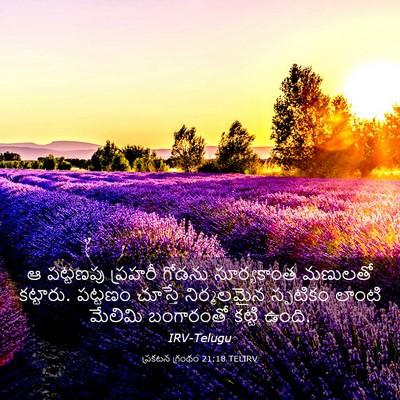 Picture 03 - ప్రకటన గ్రంథం 21:18 TELIRV - ఆ పట్టణపు ప్రహరీ - Bible Verse Picture