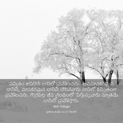 Picture 03 - ప్రకటన గ్రంథం 21:27 TELIRV - పవిత్రం కానిదేదీ - Bible Verse Picture