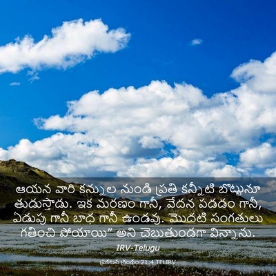 Picture 03 - ప్రకటన గ్రంథం 21:4 TELIRV - ఆయన వారి కన్నుల - Bible Verse Picture