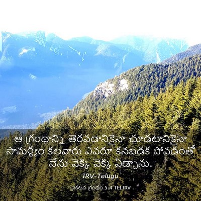 Picture 03 - ప్రకటన గ్రంథం 5:4 TELIRV - ఆ గ్రంథాన్ని - Bible Verse Picture