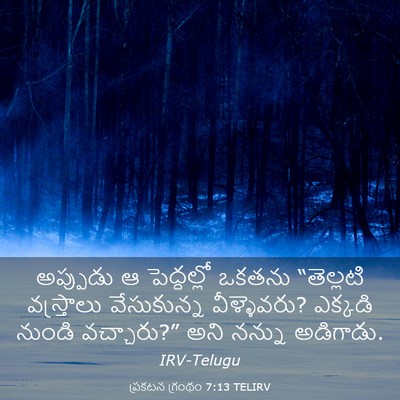Picture 03 - ప్రకటన గ్రంథం 7:13 TELIRV - అప్పుడు ఆ - Bible Verse Picture