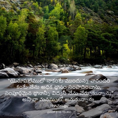 Picture 03 - ప్రసంగి 1:16 TELIRV - “యెరూషలేములో - Bible Verse Picture