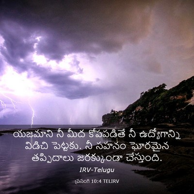 Picture 03 - ప్రసంగి 10:4 TELIRV - యజమాని నీ మీద - Bible Verse Picture