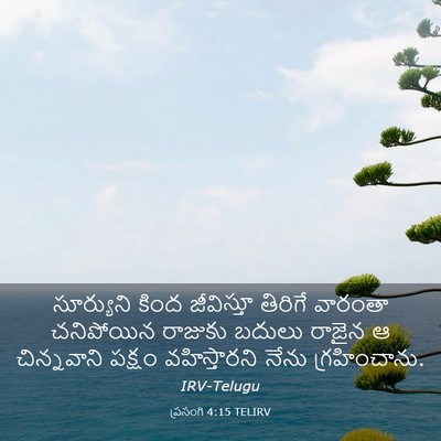 Picture 03 - ప్రసంగి 4:15 TELIRV - సూర్యుని కింద - Bible Verse Picture
