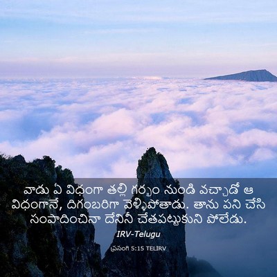 Picture 03 - ప్రసంగి 5:15 TELIRV - వాడు ఏ విధంగా - Bible Verse Picture