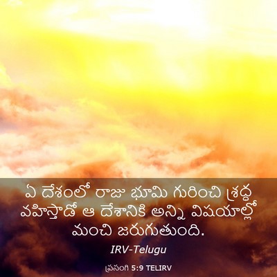 Picture 03 - ప్రసంగి 5:9 TELIRV - ఏ దేశంలో రాజు భూమి - Bible Verse Picture