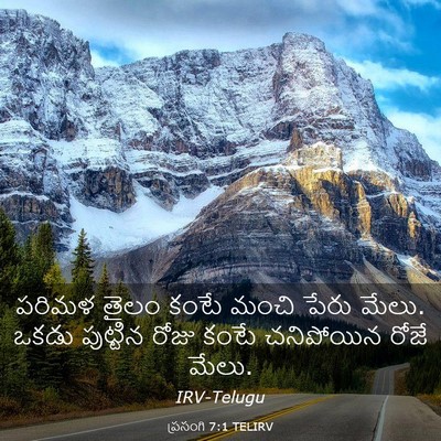 Picture 03 - ప్రసంగి 7:1 TELIRV - పరిమళ తైలం కంటే - Bible Verse Picture