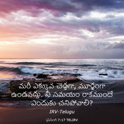 Picture 03 - ప్రసంగి 7:17 TELIRV - మరీ ఎక్కువ - Bible Verse Picture