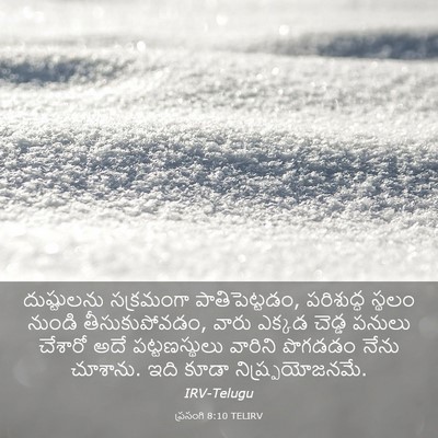 Picture 03 - ప్రసంగి 8:10 TELIRV - దుష్టులను - Bible Verse Picture
