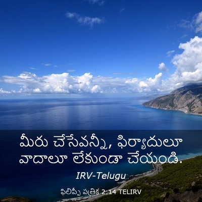 Picture 03 - ఫిలిప్పీ పత్రిక 2:14 TELIRV - మీరు చేసేవన్నీ, - Bible Verse Picture