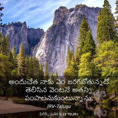 Picture 03 - ఫిలిప్పీ పత్రిక 2:23 TELIRV - అందుచేత నాకు ఏం - Bible Verse Picture