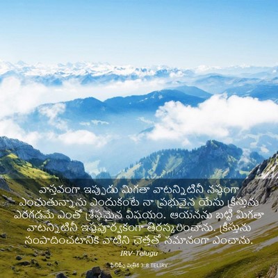 Picture 03 - ఫిలిప్పీ పత్రిక 3:8 TELIRV - వాస్తవంగా ఇప్పుడు - Bible Verse Picture