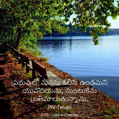 Picture 03 - ఫిలిప్పీ పత్రిక 4:2 TELIRV - ప్రభువులో మనసు - Bible Verse Picture