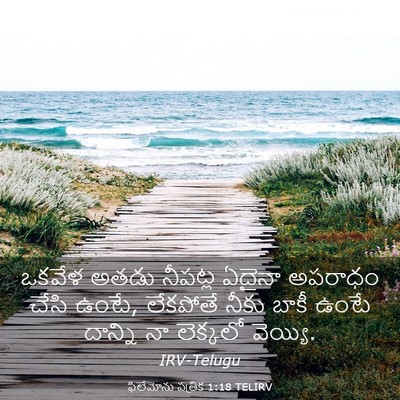 Picture 03 - ఫిలేమోను పత్రిక 1:18 TELIRV - ఒకవేళ అతడు నీపట్ల - Bible Verse Picture