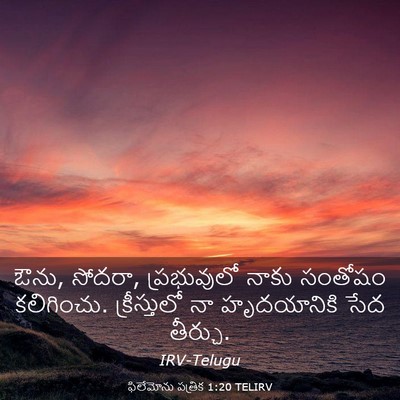 Picture 03 - ఫిలేమోను పత్రిక 1:20 TELIRV - ఔను, సోదరా, - Bible Verse Picture