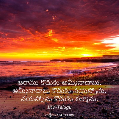 Picture 03 - మత్తయి 1:4 TELIRV - ఆరాము కొడుకు - Bible Verse Picture
