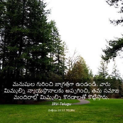 Picture 03 - మత్తయి 10:17 TELIRV - మనుషుల గురించి - Bible Verse Picture