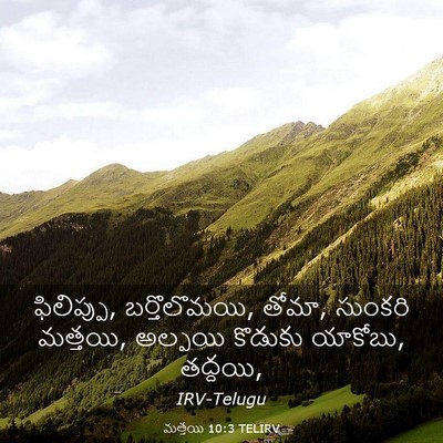Picture 03 - మత్తయి 10:3 TELIRV - ఫిలిప్పు, - Bible Verse Picture