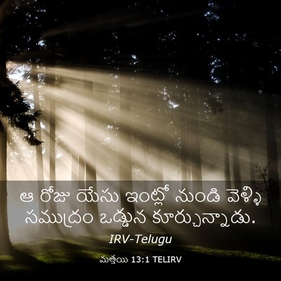 Picture 03 - మత్తయి 13:1 TELIRV - ఆ రోజు యేసు ఇంట్లో - Bible Verse Picture