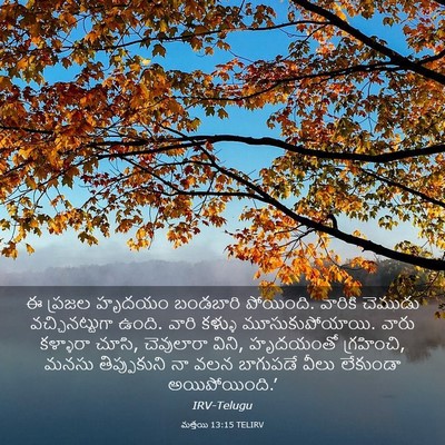 Picture 03 - మత్తయి 13:15 TELIRV - ఈ ప్రజల హృదయం - Bible Verse Picture