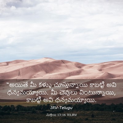 Picture 03 - మత్తయి 13:16 TELIRV - “అయితే మీ కళ్ళు - Bible Verse Picture