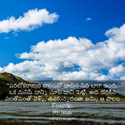 Picture 03 - మత్తయి 13:44 TELIRV - “పరలోకరాజ్యం - Bible Verse Picture