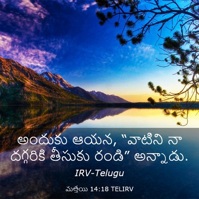 Picture 03 - మత్తయి 14:18 TELIRV - అందుకు ఆయన, - Bible Verse Picture